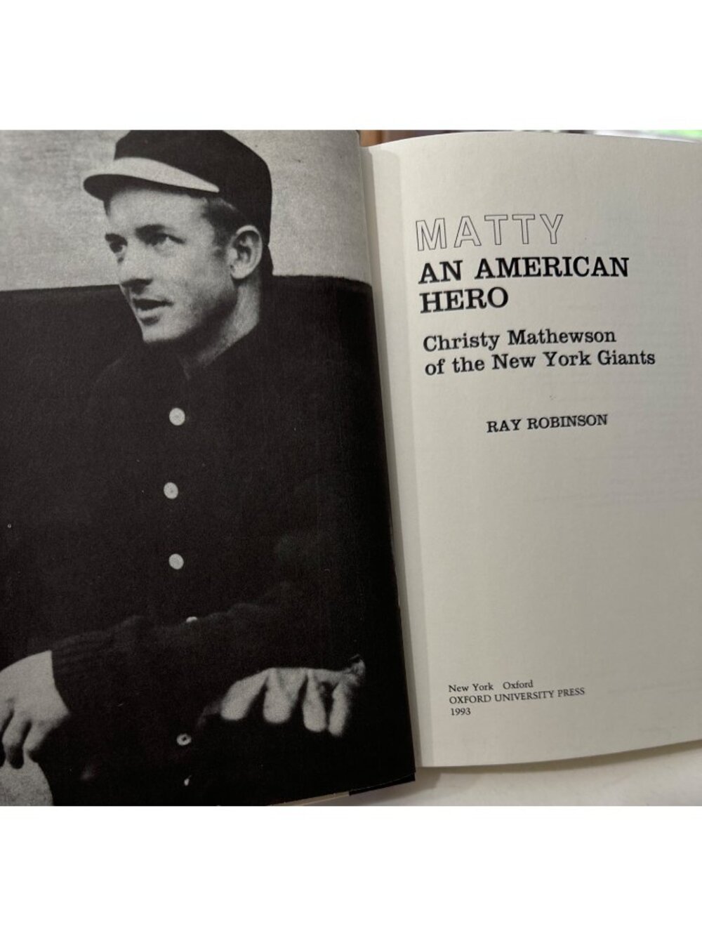 CHRISTY MATHEWSON Matty American Hero 1993 Ray Robinson NEW YORK GIANTS Oxford - Picture 2 of 16